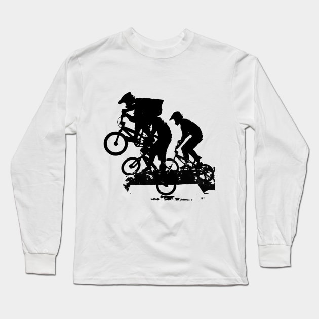 bmx Long Sleeve T-Shirt by rickylabellevie